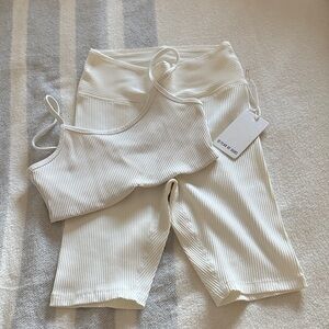 Year of Ours Ribbed Crop Top and Shorts Set